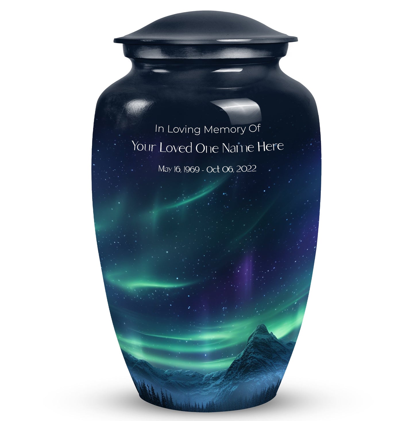 Aurora Borealis Northern Lights Urn