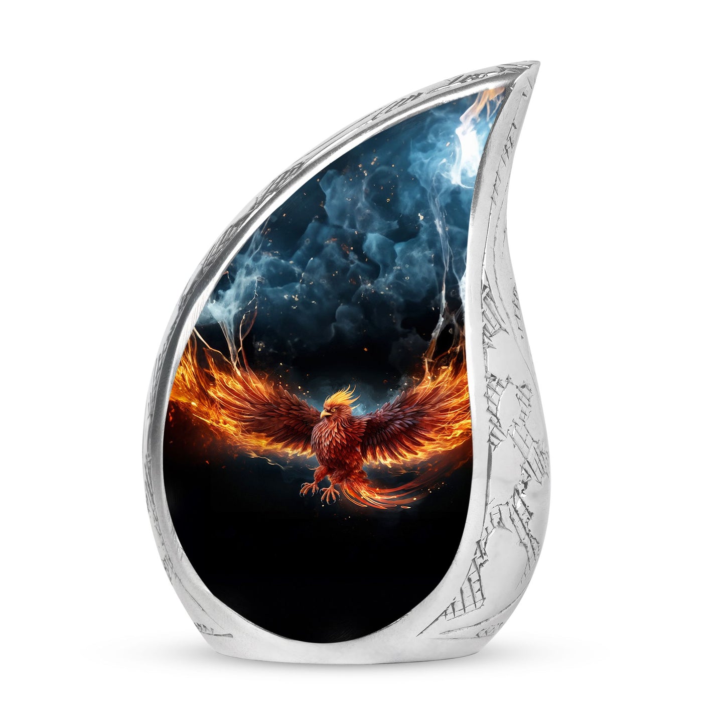 Flying Red Phoenix In Fire Large Cremation Urn for Cremated Ashes