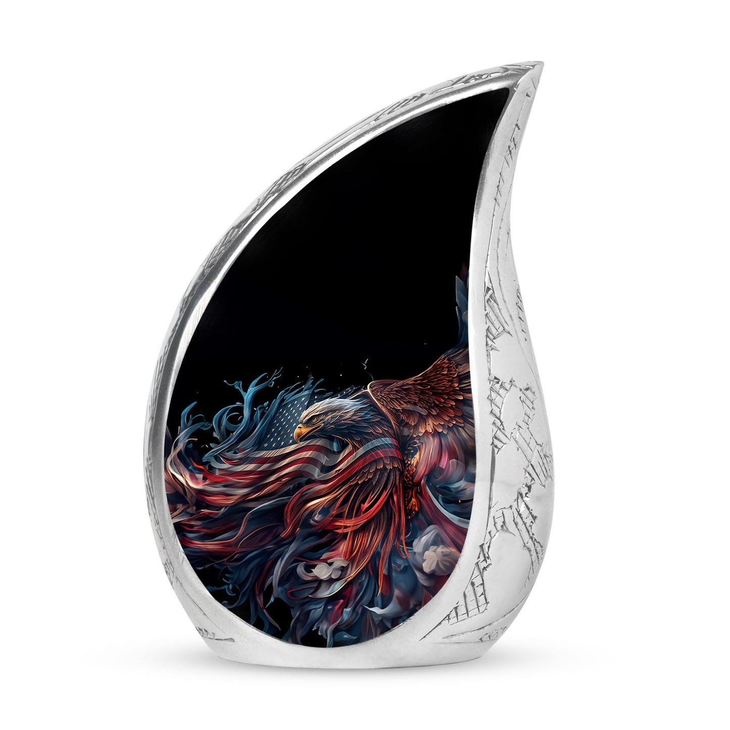 Eagle Symbol with American Flag Urns | Large Cremation Urns For Ashes