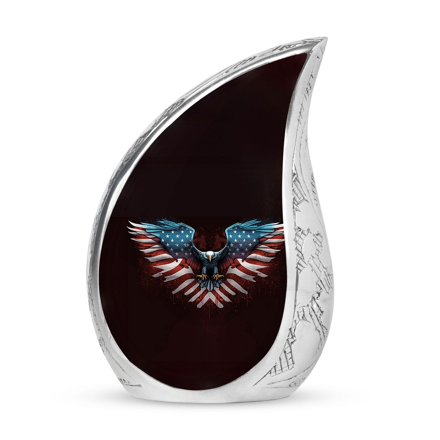 Large American Eagle urn for storing human ashes, ideal for preserving remains of an adult female