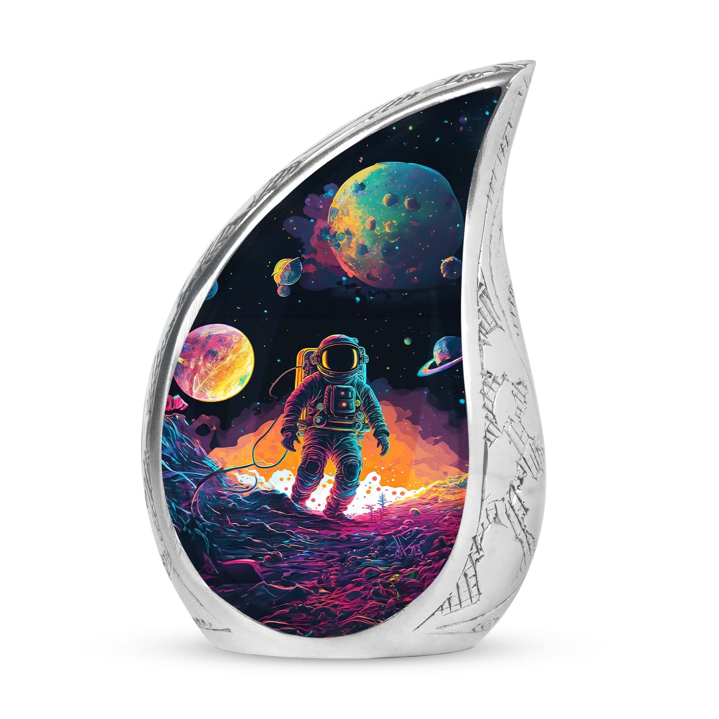Astronaut Walk in Space Cremation Urn | Memorial Urn For Human Ashes