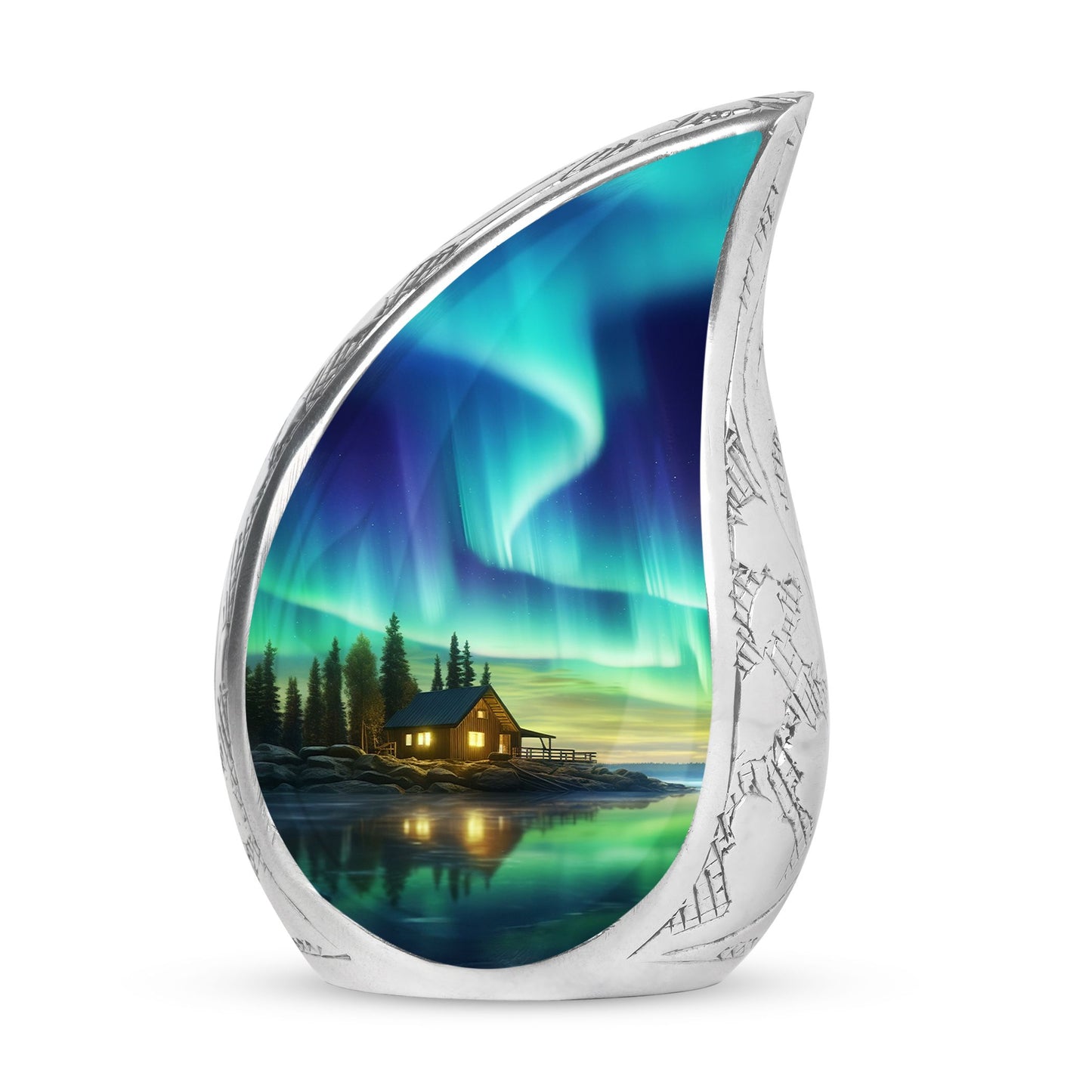 Aurora Borealis Northern Lights Cremation Urn