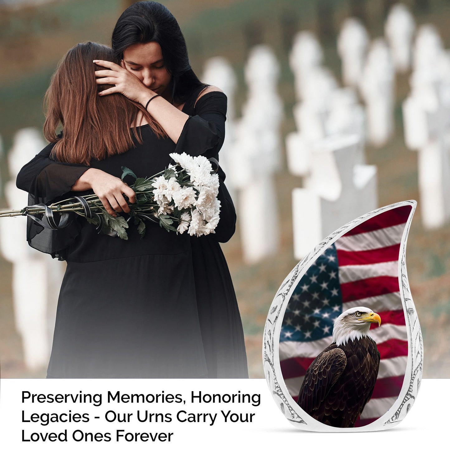 Large Majestic Guardian burial urn for preserving adult human ashes, ideal for memorial purposes.