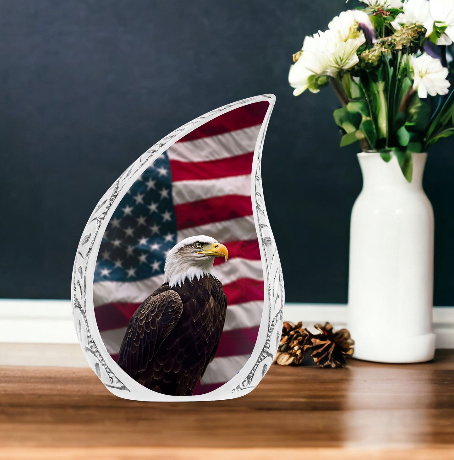 Large Majestic Guardian burial urn for preserving adult human ashes, ideal for memorial purposes.