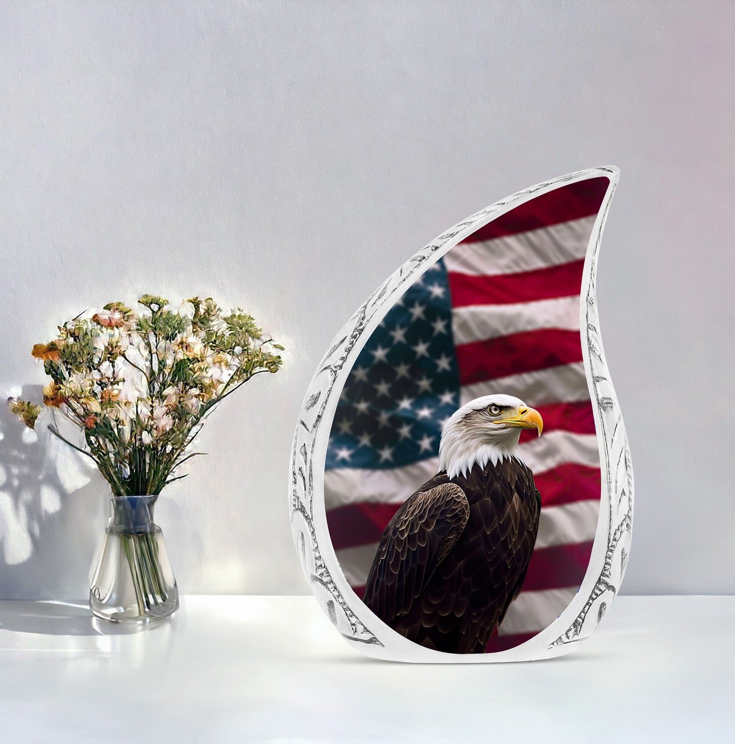 Large Majestic Guardian burial urn for preserving adult human ashes, ideal for memorial purposes.