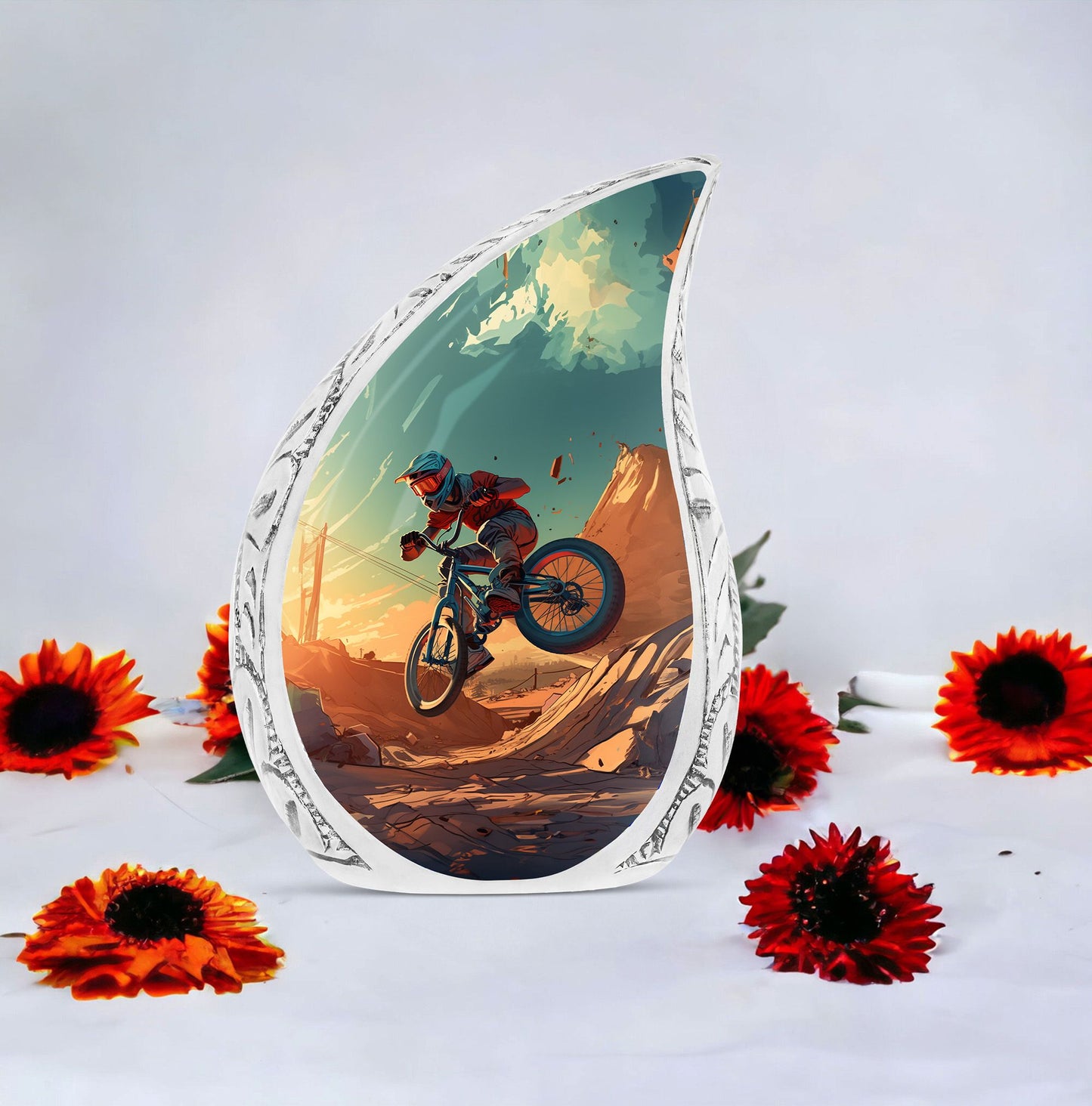 Large 'Desert Rush' urn, a unique small urn for human ashes, ideal for mom's ashes and adult cremation