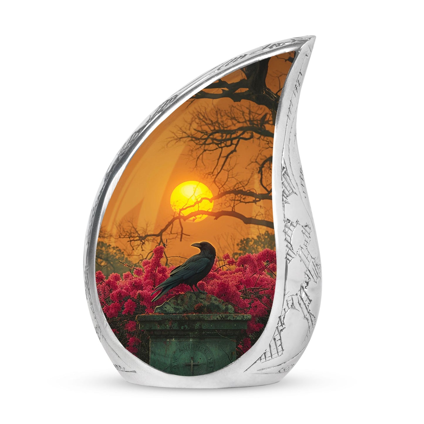 Large Twilight Guardian urn, a decorative choice for adult human ashes, suitable for both men and women