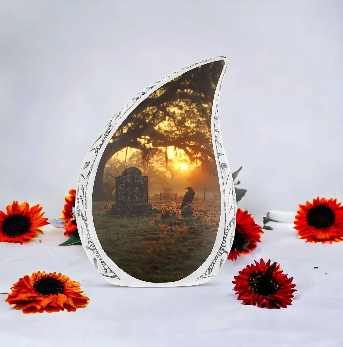 Large Silent Sentinel urn for human ashes, ideal for adult cremation