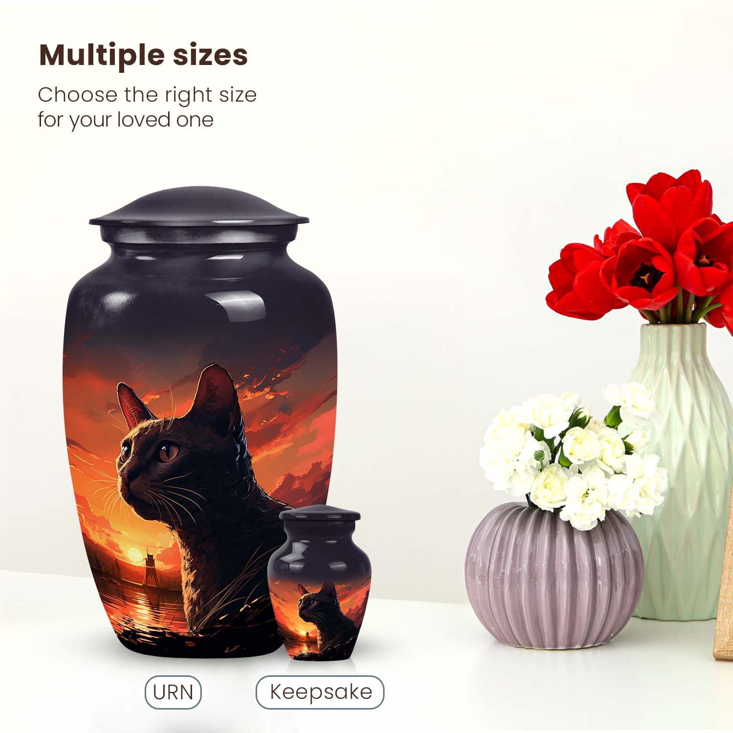 Unique Cat with Sunset