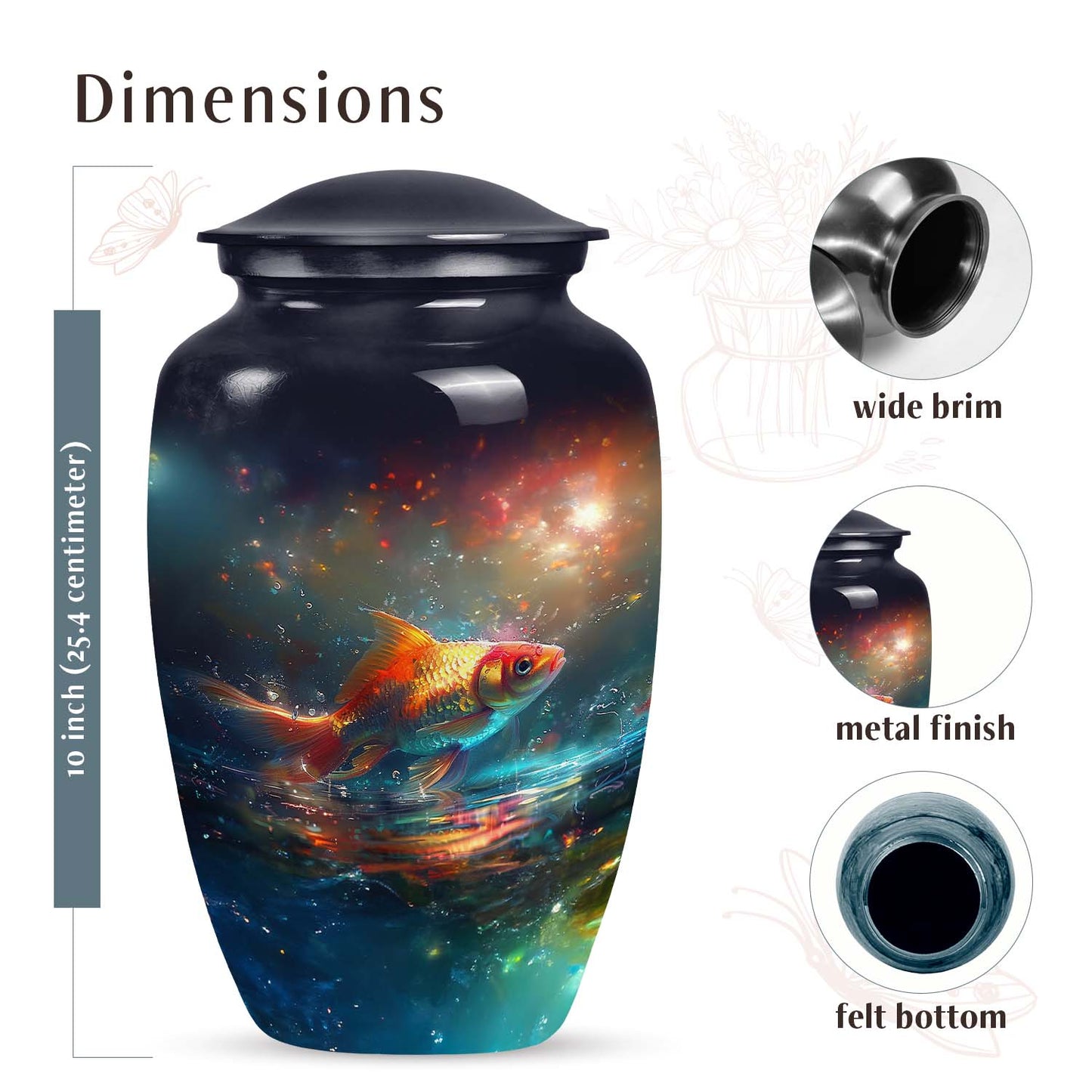 Golden Fish Urn