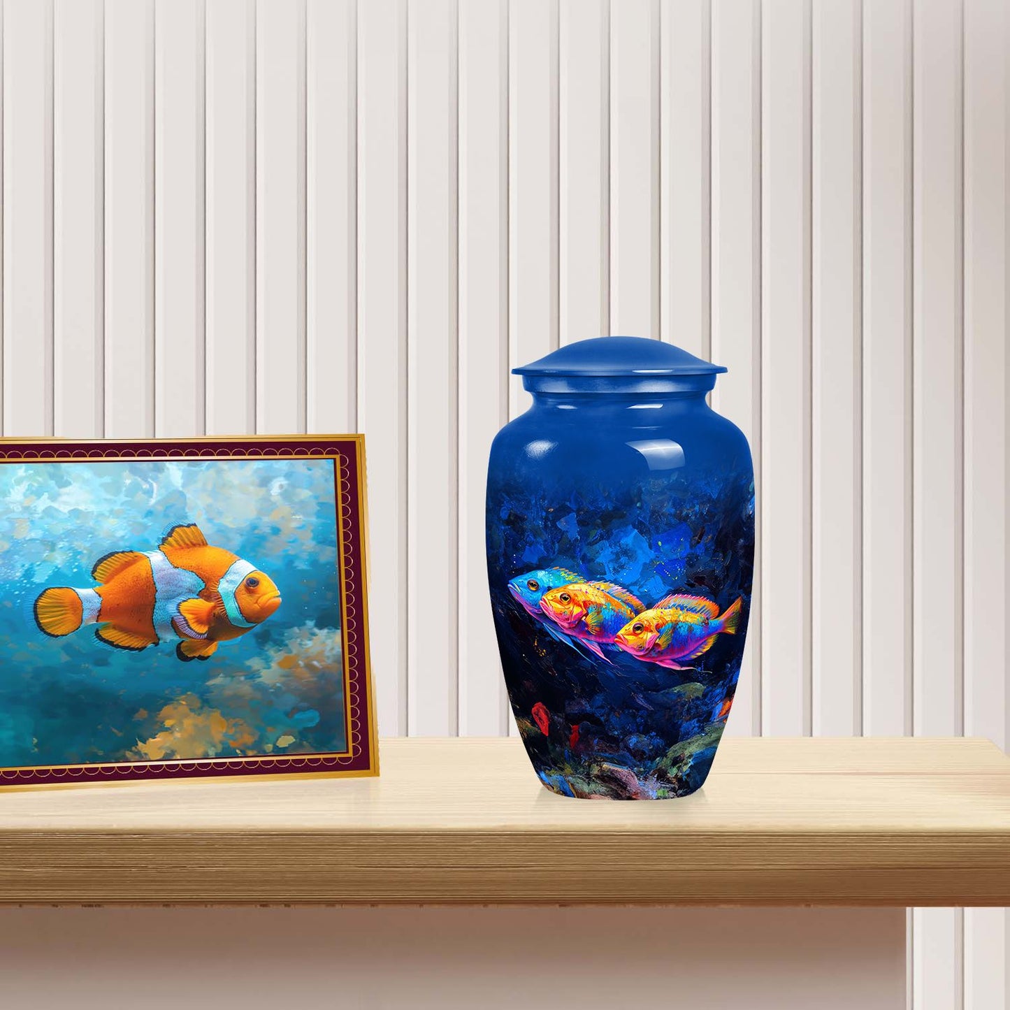 Large Fish Urn, a unique vessel designed for human cremation remains