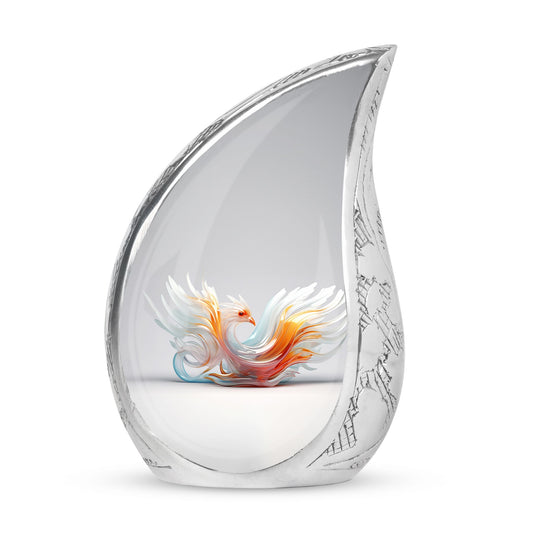 White Phoenix Bird | Large Cremation Urn For Funeral Decoration