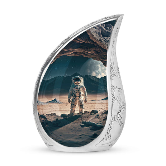 Astronaut Space View Cremation Urn | Cremated Human Ashes Holder 