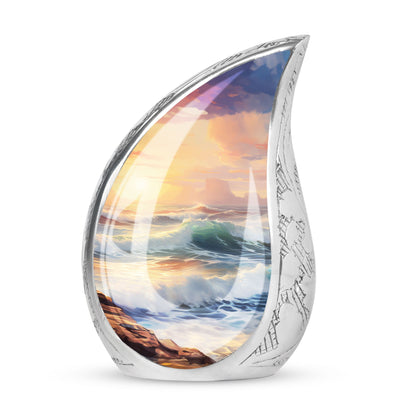 Beautiful Ocean Waves Cremation Urn | Memorial Urn For Ashes