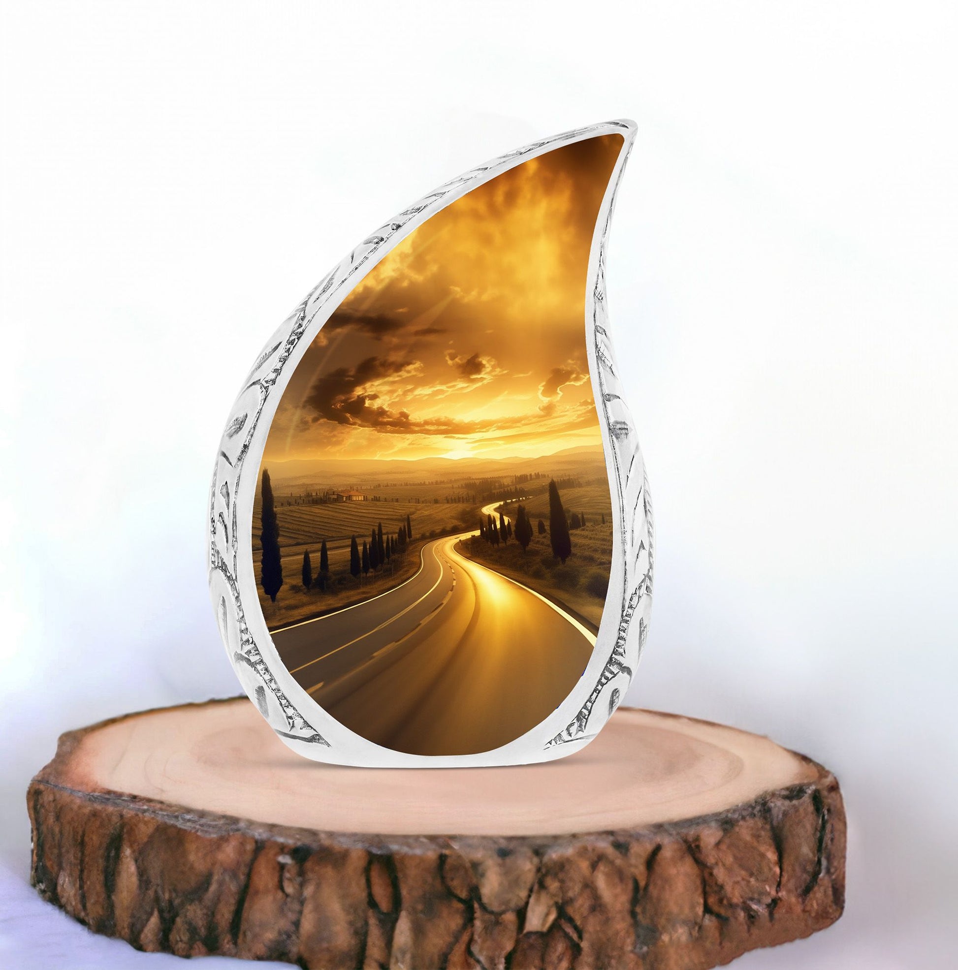 Sunset Boulevard large urn for human ashes, suitable for adult man, a dignified option for funeral urns