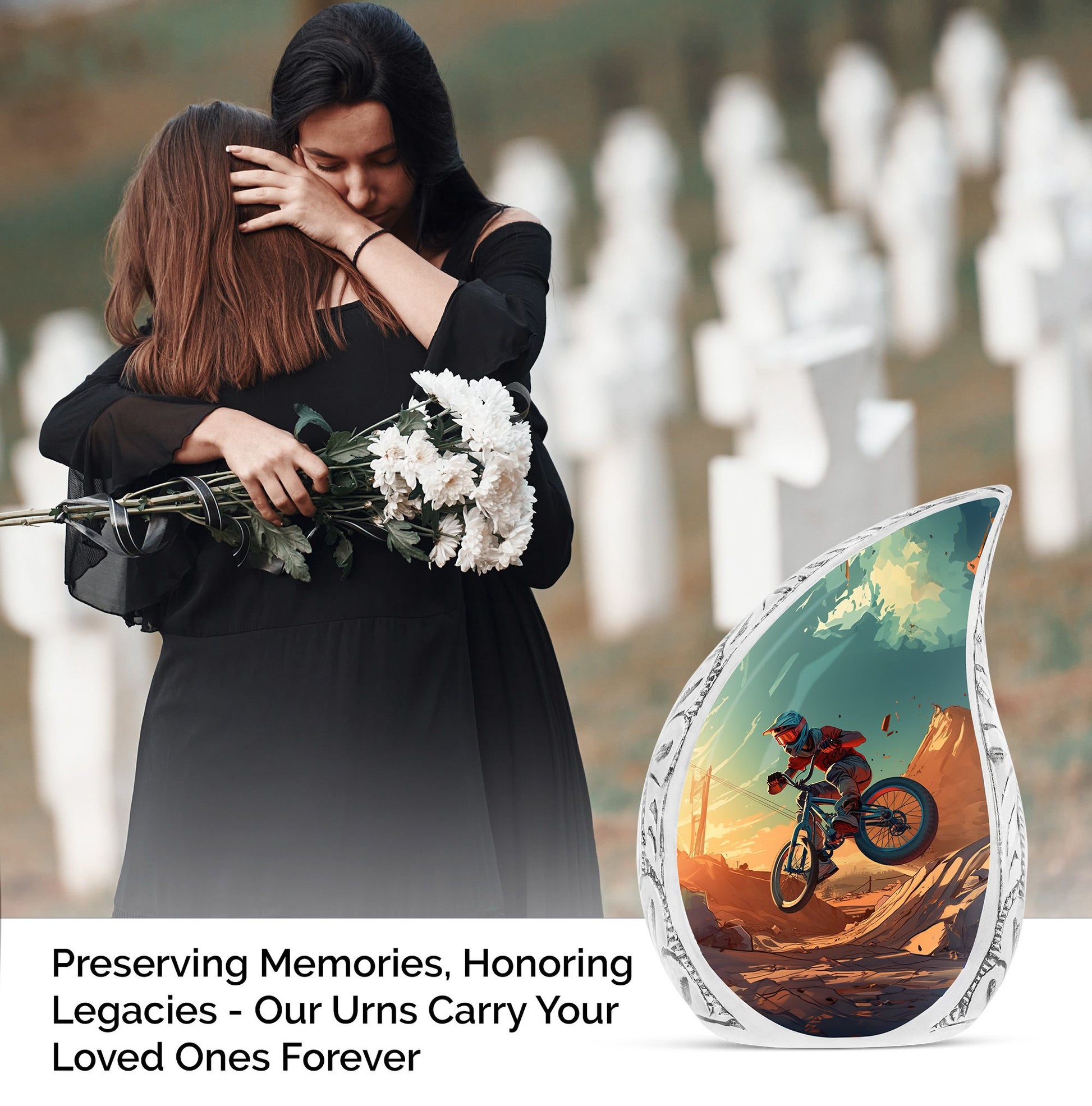Large 'Desert Rush' urn, a unique small urn for human ashes, ideal for mom's ashes and adult cremation