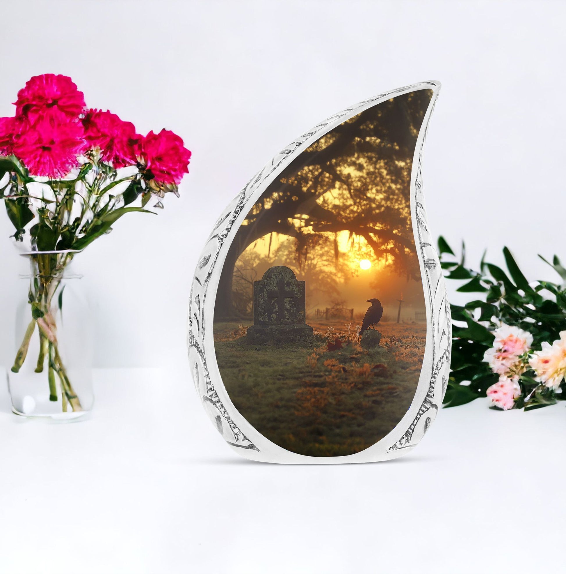 Large Silent Sentinel urn for human ashes, ideal for adult cremation