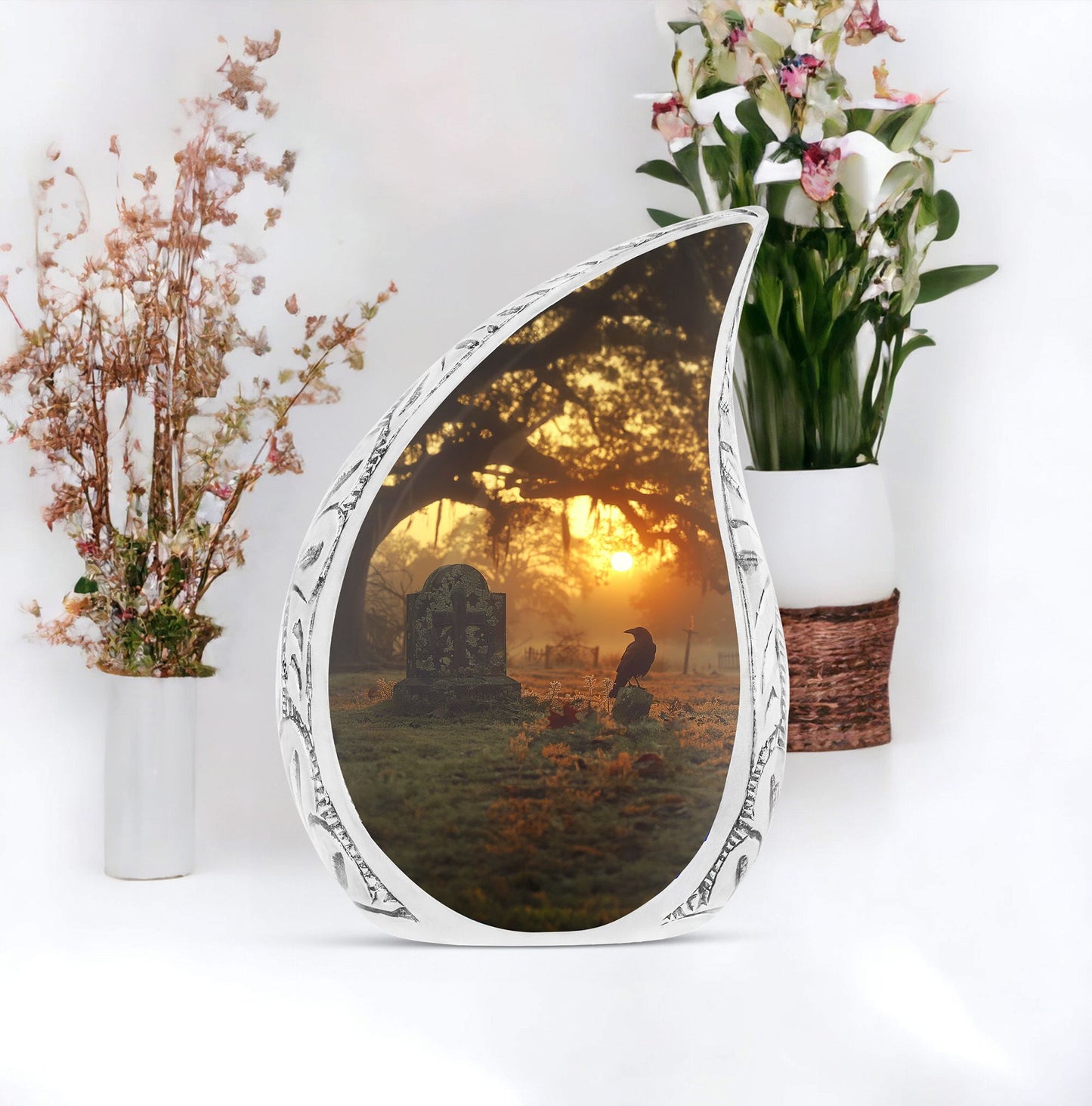 Large Silent Sentinel urn for human ashes, ideal for adult cremation