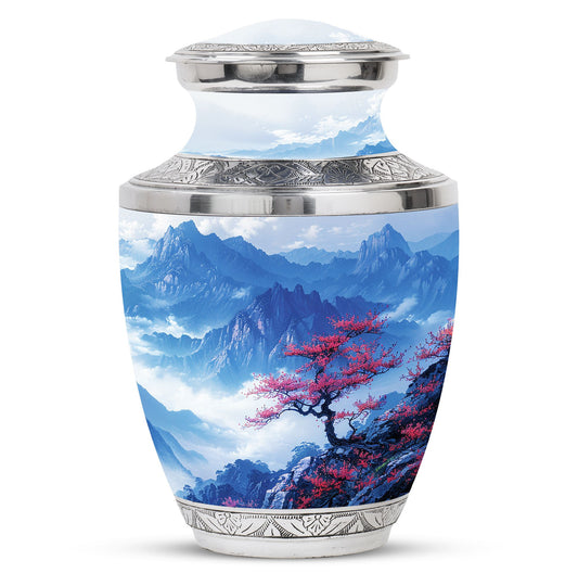 Adult Blue Mountain Urn, a large Monar_Urn design for storing cremation ashes, ideal for an adult male dad.