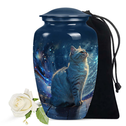 Classic Cat Design Pet Cremation Urn | Custom Urn For Cat Ashes